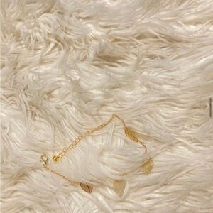 Gold leaf anklet